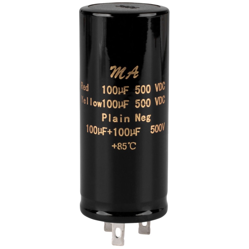 Parts Express 100Uf + 100Uf 500V Polarized Electrolytic Multi-Section Can Capacitor