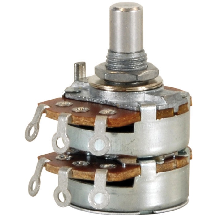 500K Audio Taper Stereo Potentiometer 1/4" Shaft