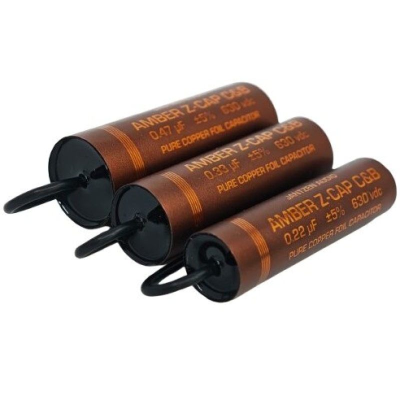 Jantzen Audio 0.47Uf 630V Amber Z-Cap C&B Pure Copper Foil Capacitor