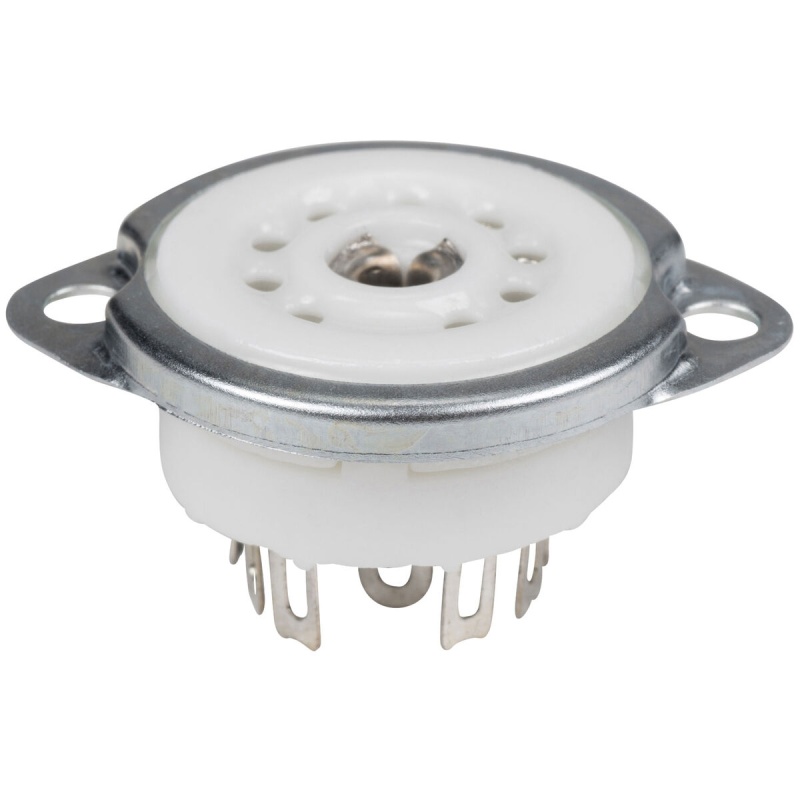 9-Pin Vacuum Tube Socket Ceramic With Bracket For El84 6Ca4