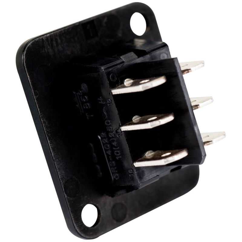 Switchcraft Ehrrslb Curved Rocker Switch I/O Dpdt Black With 4-40 Screws