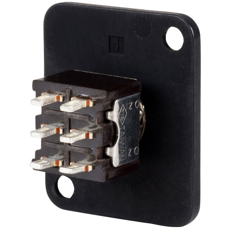 Switchcraft Ehtslb Toggle Switch Dpdt Black Flange With 4-40 Screws