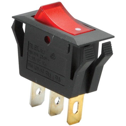 Spst Rocker Switch With Neon Lamp 15A 125Vac