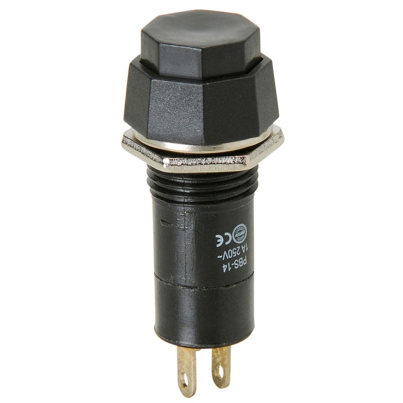 Momentary N.O. Hex Push Button Switch 3A 125V
