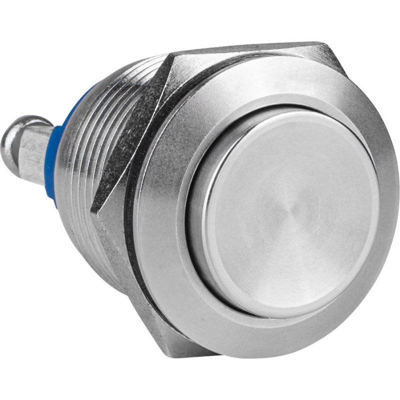 Spst No Momentary 19Mm Stainless Steel Waterproof Raised Push Button Tamper Proof Switch 6A 125v