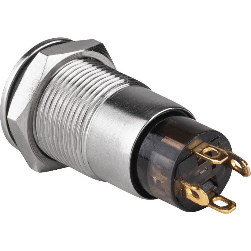Spst 12Mm Stainless Steel Waterproof Raised Push Button Latching Tamper Proof Switch 3V Red Ring 2A 36 Vdc