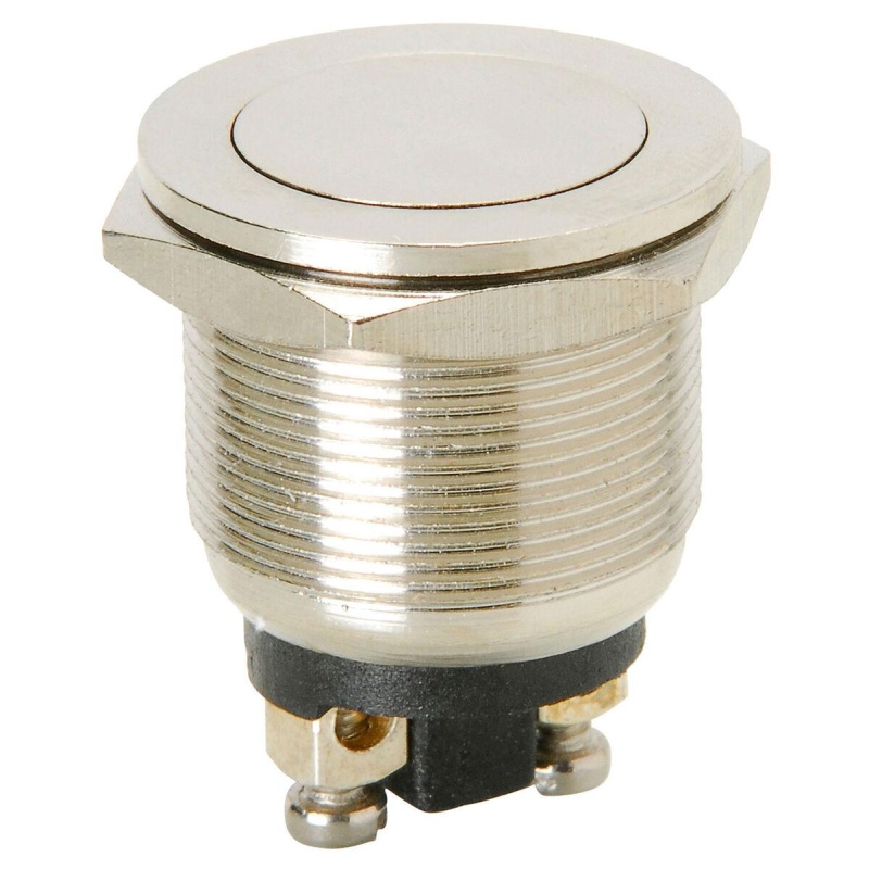 Momentary N.O. Metal Flat Flush Mount Push Button Switch 4A 125v