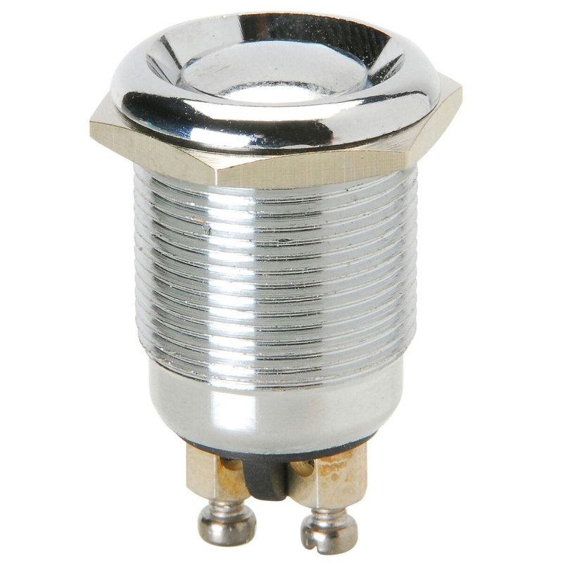 Momentary N.O. Metal Recessed Push Button Switch 4A 125v