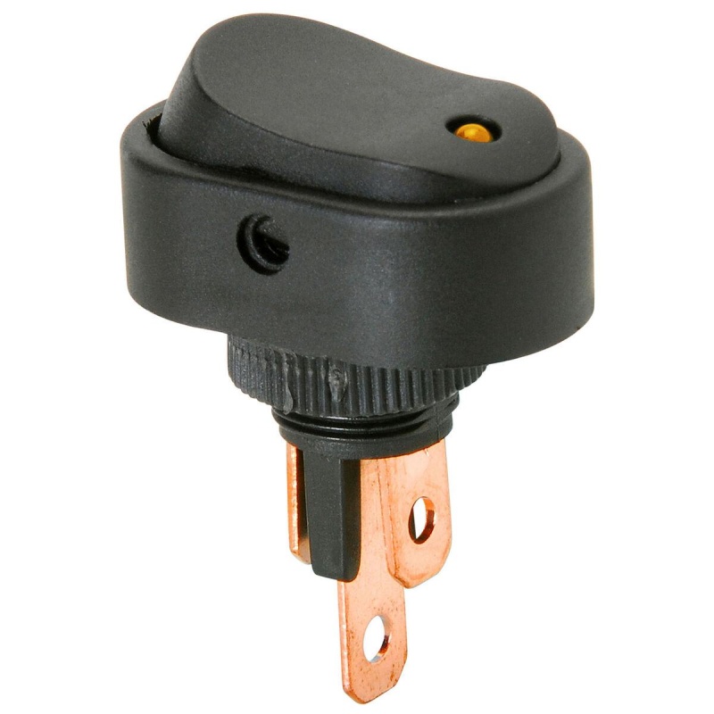 Parts Express Spst Automotive Rocker Switch W/Amber Led 12v