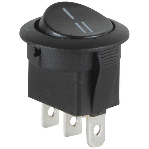 Spdt Automotive Round Rocker Switch Black