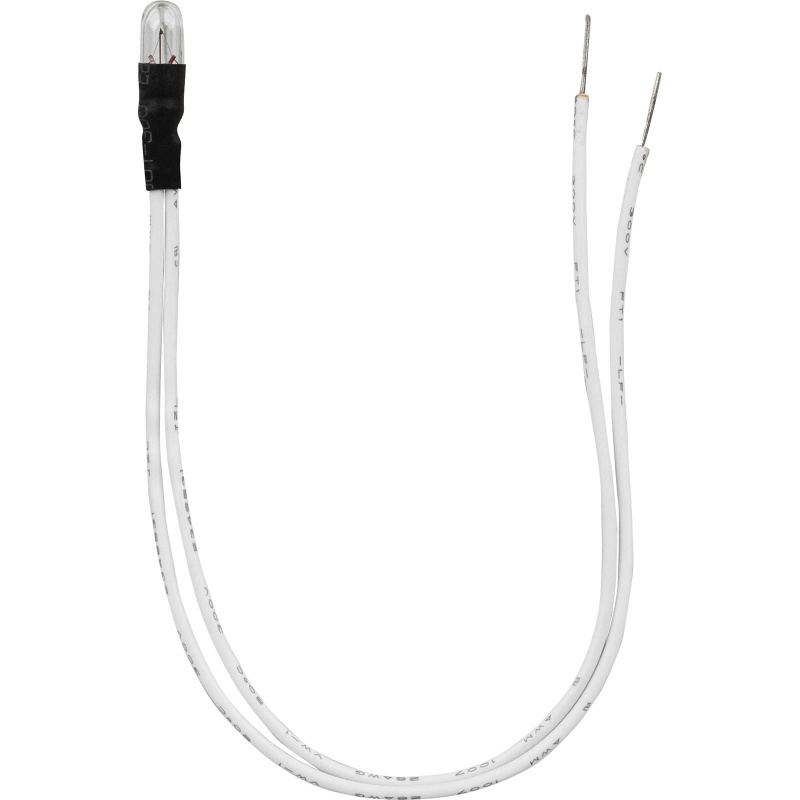 12V Ac/Dc Incandescent 4Mm Grain Of Wheat Panel Lamp With Insulated Leads