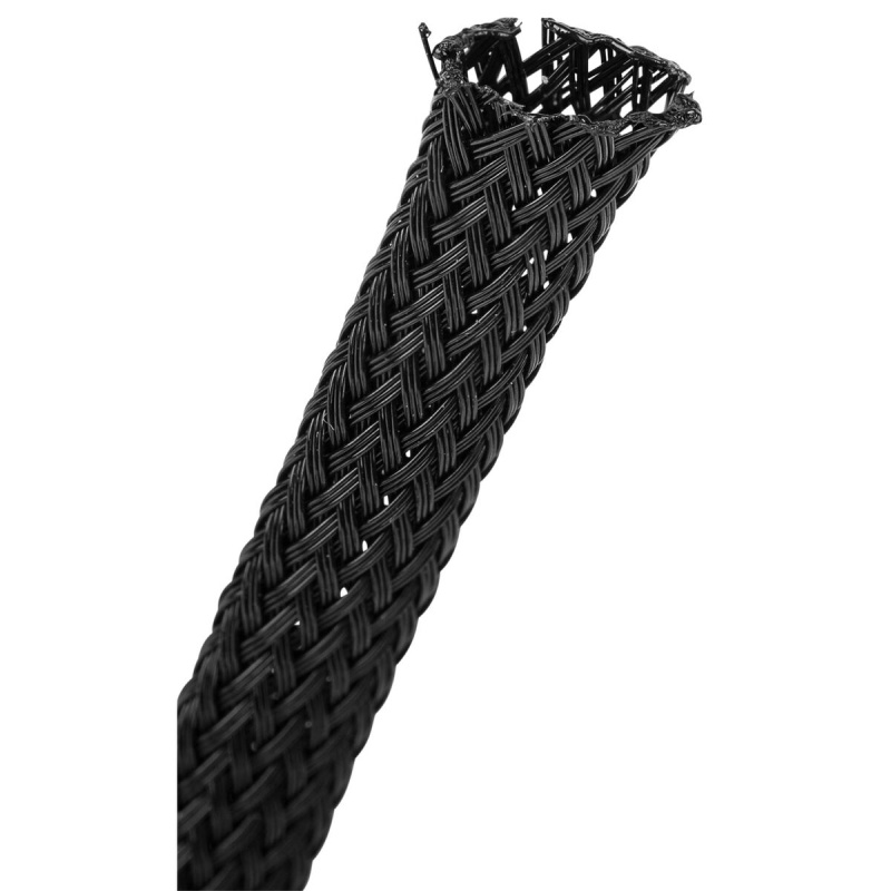 Audtek 30 Ft. 1/4" Black Expandable Braided Cable Sleeve