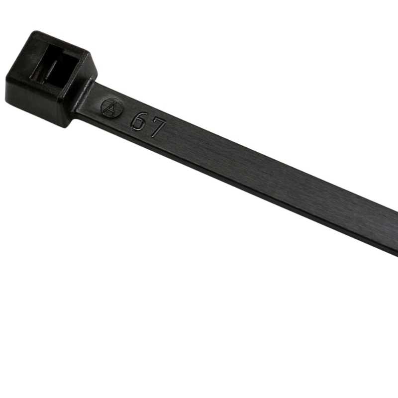 Cable Wire Zip Tie 5-1/2" 40 Lb Tensile Black 100 Pcs. Made In Usa