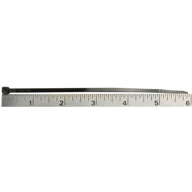 Cable Wire Zip Tie 6" 40 Lb Tensile Black 100 Pcs