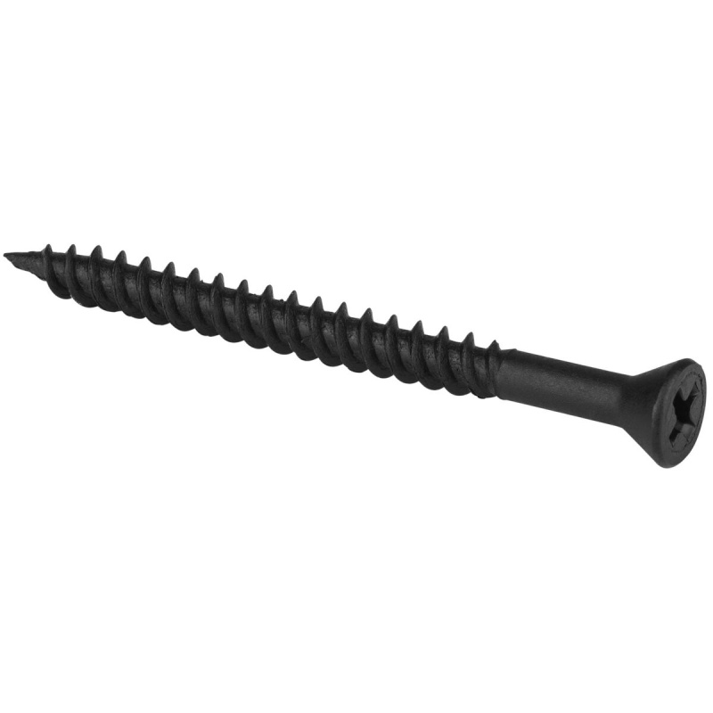 #6 X 1-5/8" Trim Head Wood Screws Black 100 Pcs