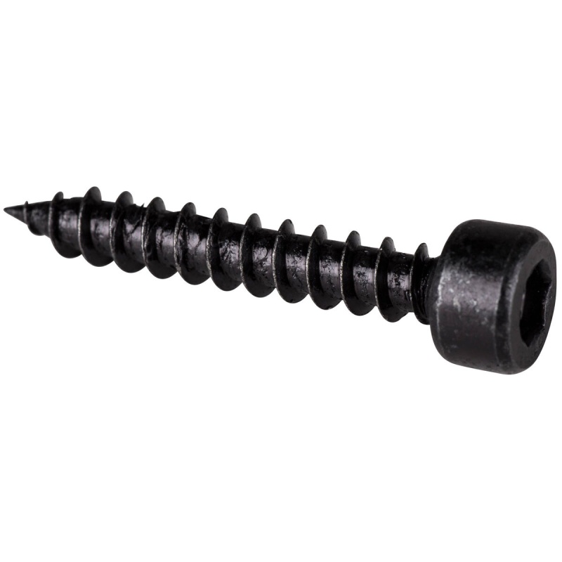 M5 X 30Mm Cap Head Wood Screws Black 100 Pcs