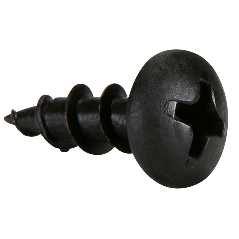 Parts Express #8 X 1/2" Deep Thread Pan Head Screws Black 100 Pcs