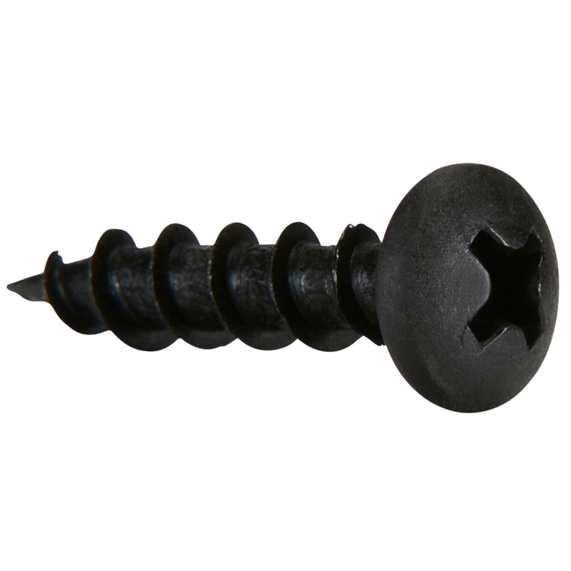 Parts Express #8 X 3/4" Deep Thread Pan Head Screws Black 100 Pcs
