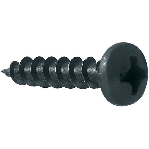 Parts Express #6 X 3/4" Deep Thread Pan Head Screws Black 100 Pcs