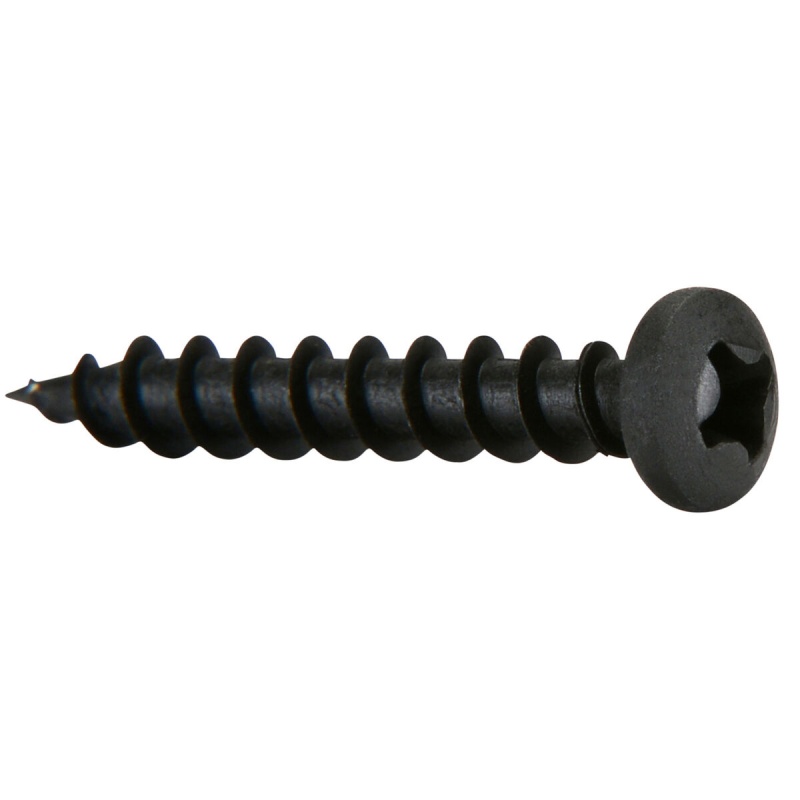 Parts Express #6 X 1" Deep Thread Pan Head Screws Black 100 Pcs