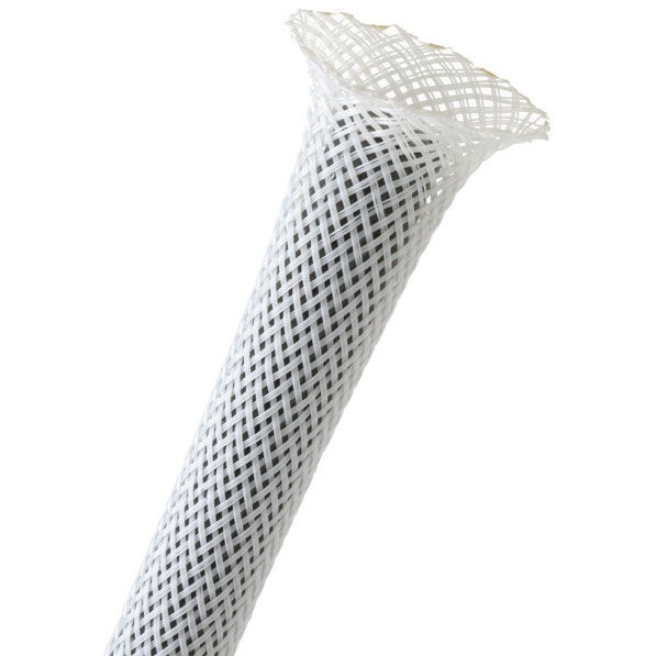 Techflex 1/4" Expandable Sleeving 25 Ft. White