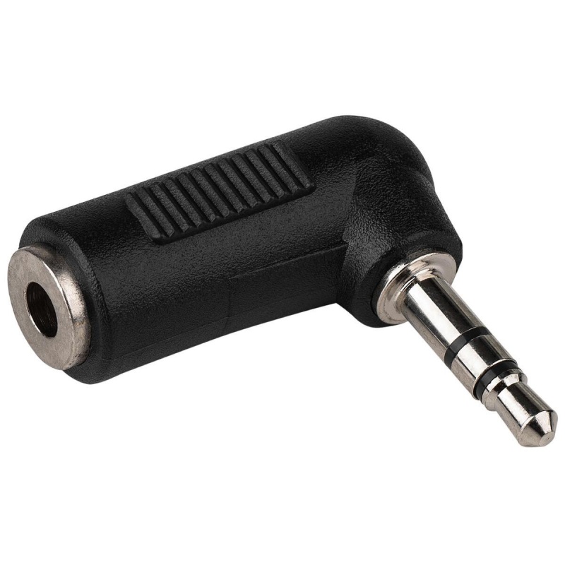 3.5Mm Plug To 3.5Mm Jack Stereo Right Angle Adapter