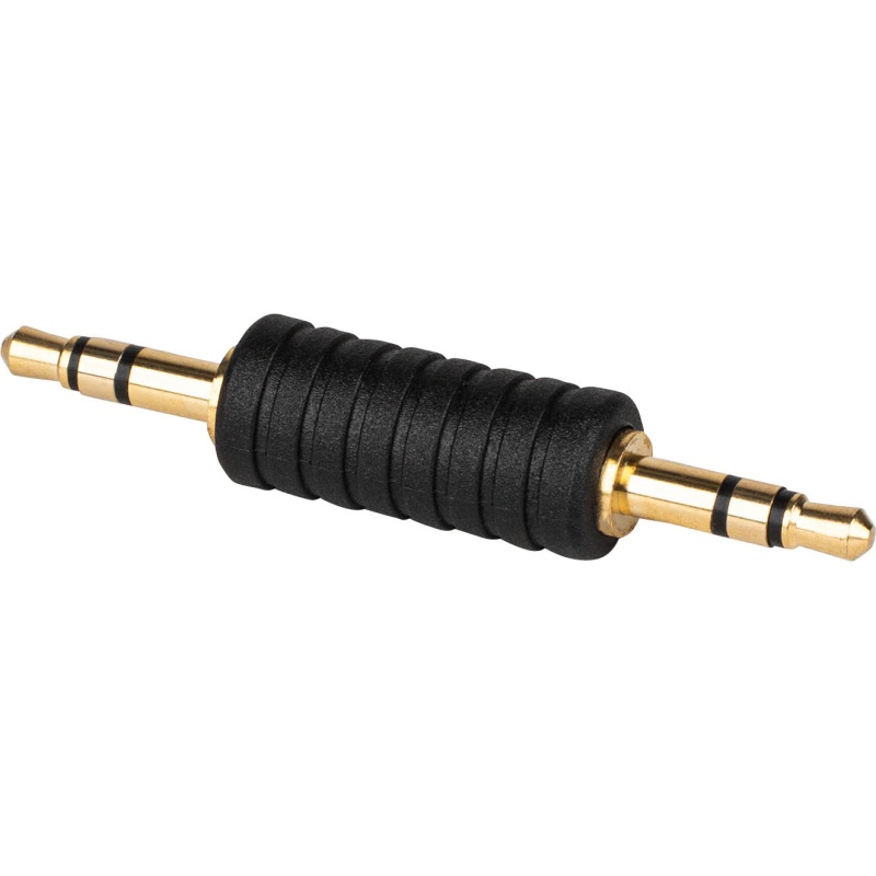 3.5Mm Male To Male Gold Plated 3-Conductor Adapter Plug