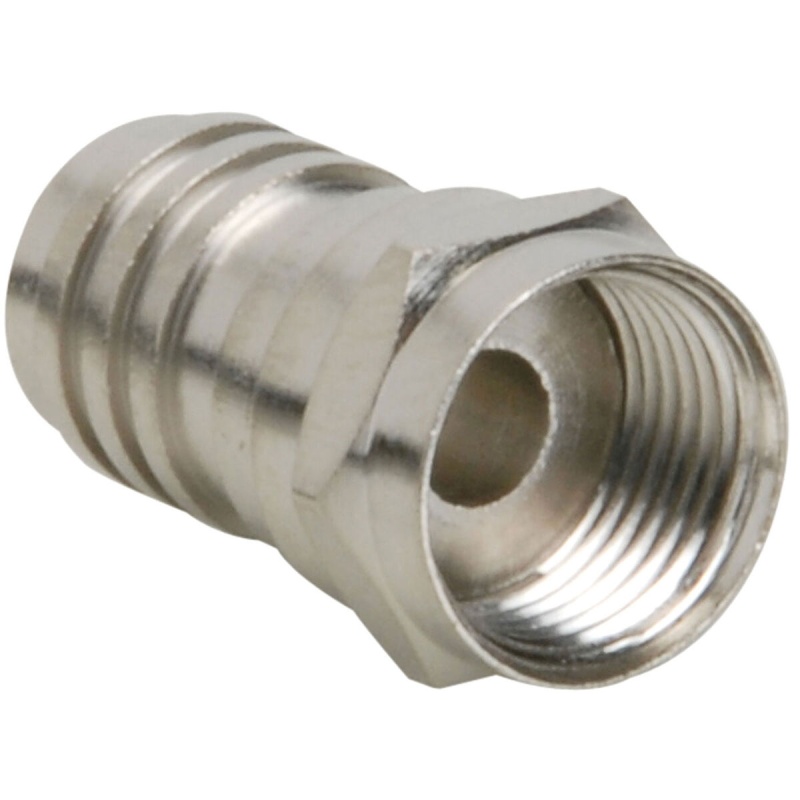 Male F Crimp Connector for RG-59 with Attached Ferrule