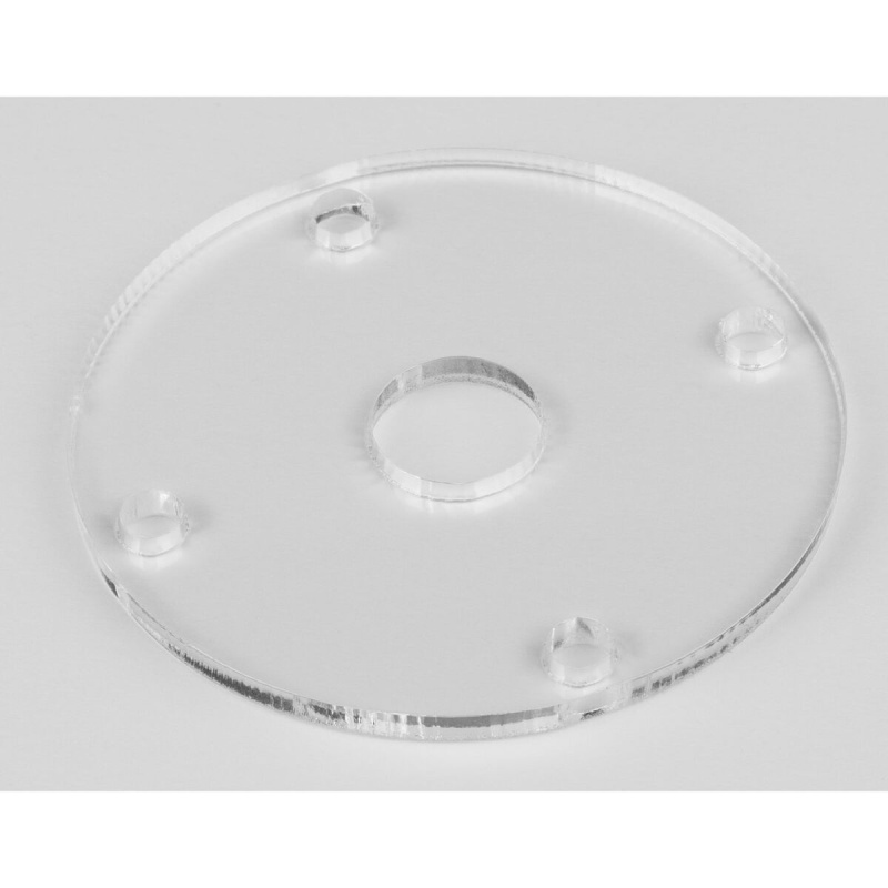 Clear Acrylic Mounting Plate For Metal Panel Mount Dc Barrel Power Jacks