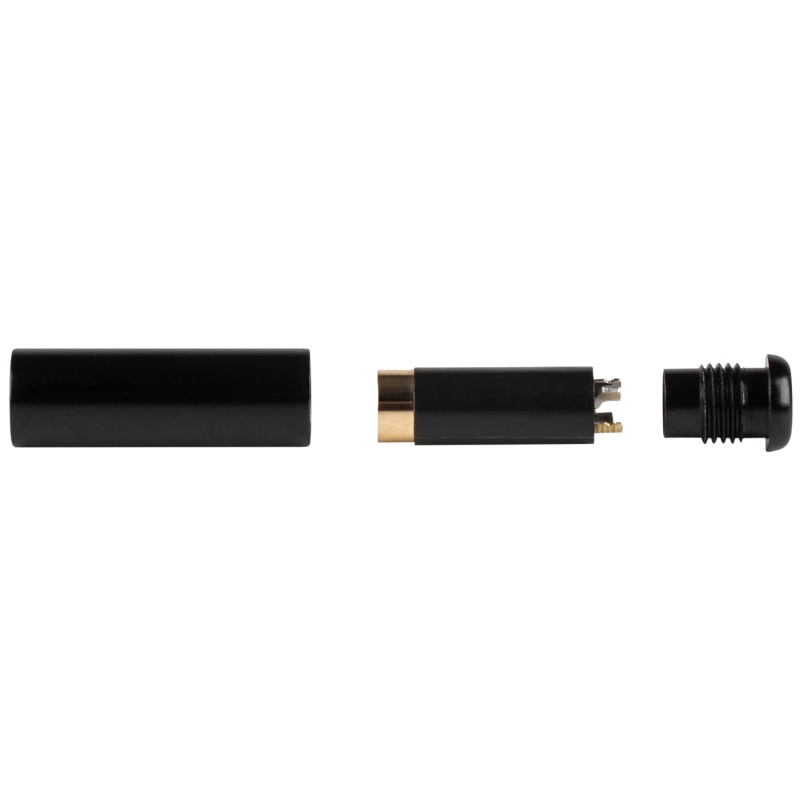 3.5Mm Female Slim Shell Metal Connector Black