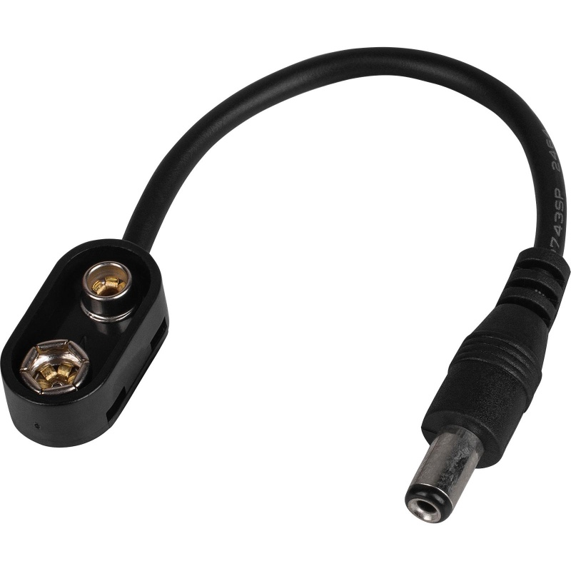 9V Battery Clip To Dc Plug Connector 2.1 X 5.5Mm Tip Positive 4" Adapter Cord