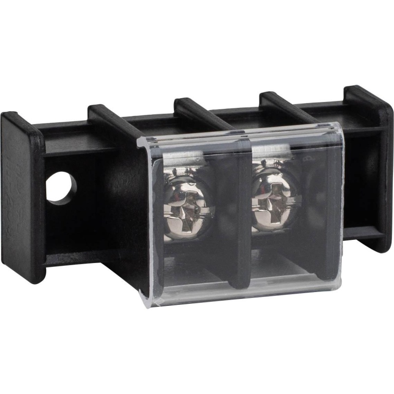 2 Pole Single Row Solder Lug Type Barrier Terminal Strip With Cover
