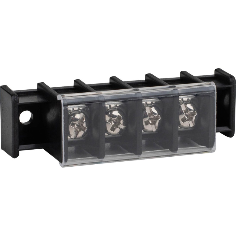 4 Pole Single Row Solder Lug Type Barrier Terminal Strip With Cover