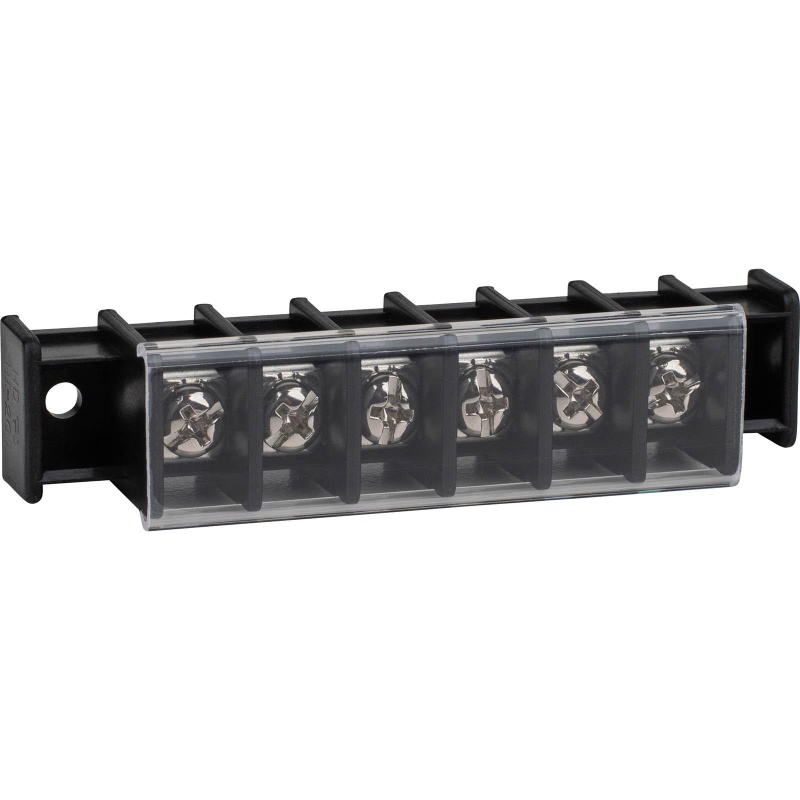 6 Pole Single Row Solder Lug Type Barrier Terminal Strip With Cover