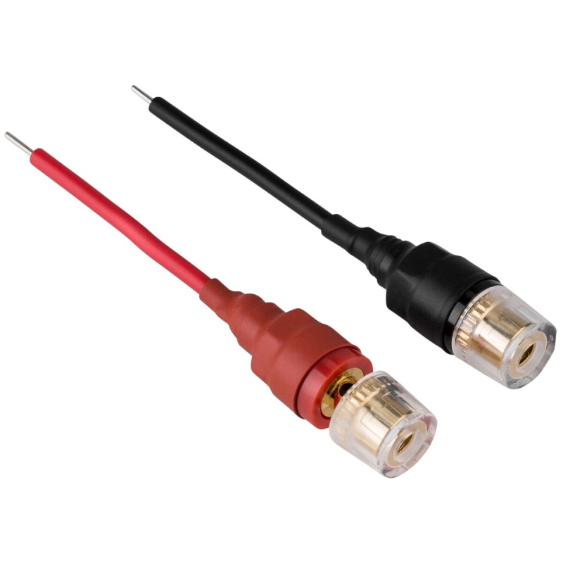 Lil Piggies Binding Post Banana Jacks To Lead Wire Adapter Set Red And Black Pair