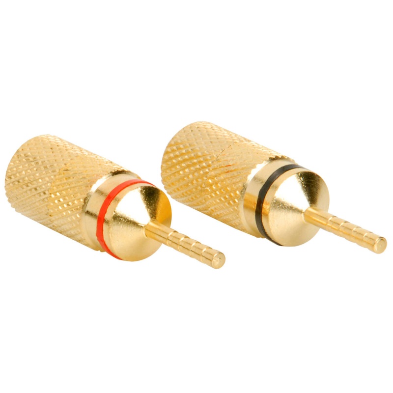 Parts Express Gold 12 Awg Speaker Pin Compression Connector Pair