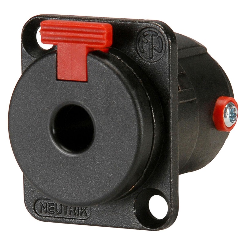 Neutrik Nj3fp6c-Bag 1/4" Locking Chassis Jack Black