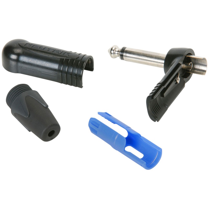 Neutrik Np2rx-Bag Px Series 1/4" Right Angle Gold Plug Mono Black
