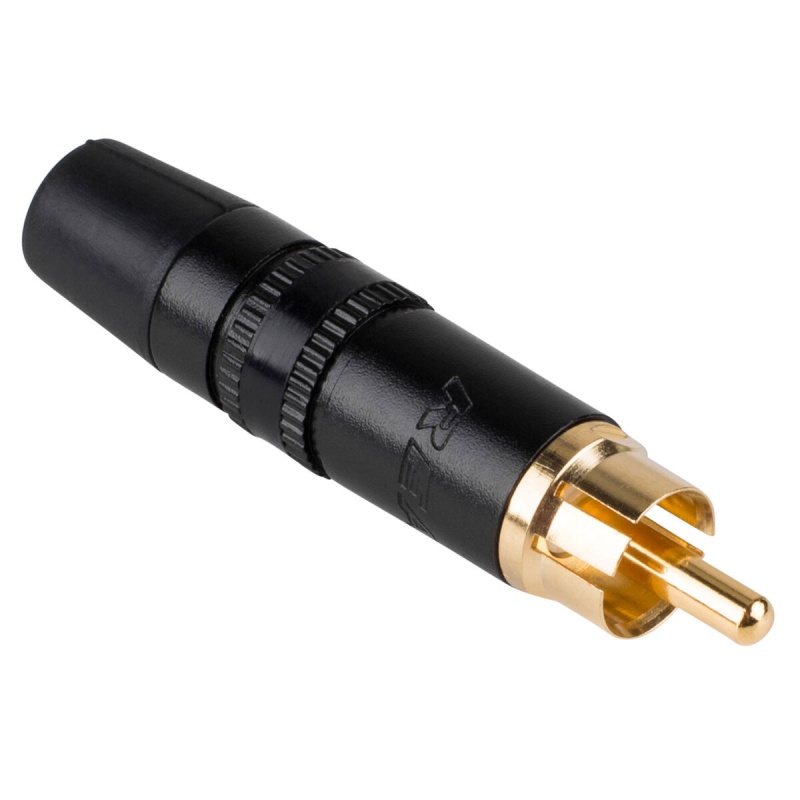 Rean Nys373-0 Rca Plug Connector Black Shell