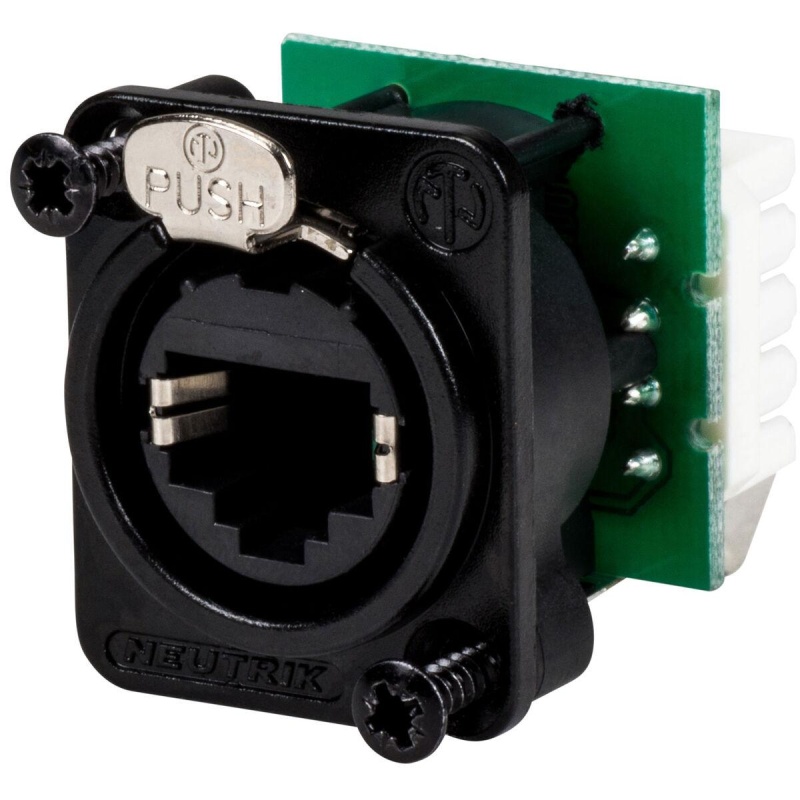 Neutrik Ne8fdv-Yk-B Neutrik Ethercon D Series Panel Mount Connector Idc Krone Black