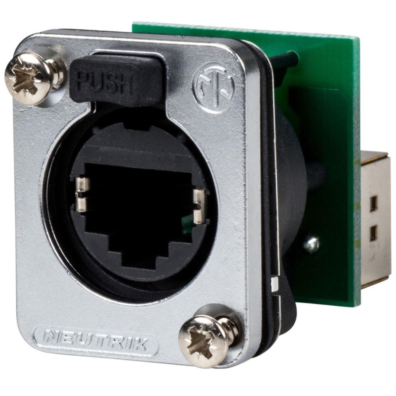 Neutrik Ne8fdp-Se Ethercon D Series Panel Mount Connector Feedthrough With Sealing Kit