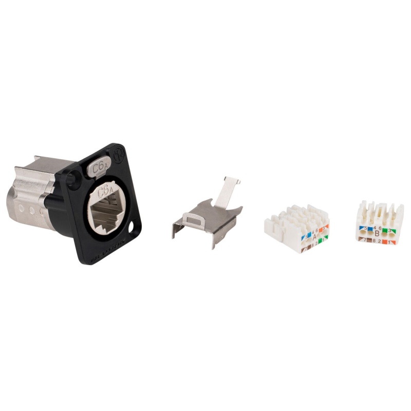 Neutrik Ne8fdx-P6-B Ethercon Cat6a Series Ethercon Shielded Idc Cat6a Connector Black