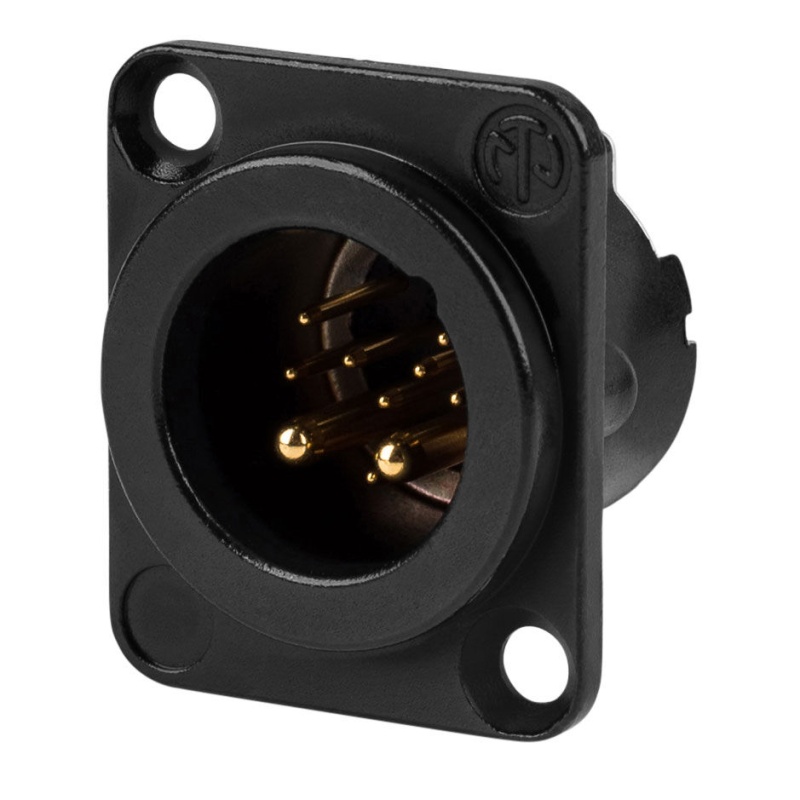 Neutrik Nc10md-Lx-B Male Panel Mount 10-Pin Xlr Connector Black