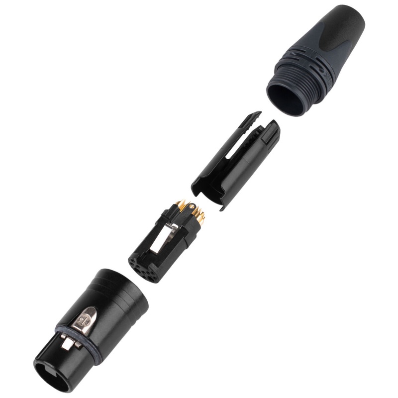 Neutrik Nc10fxx-14-B Female 10-Pin Xlr Connector Black
