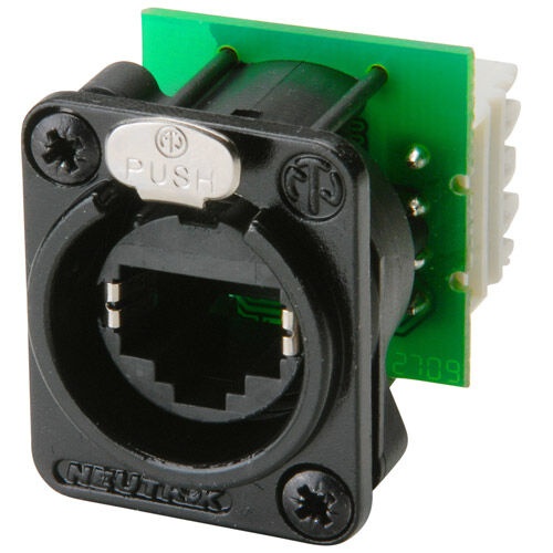 Neutrik Ne8fdv-Y110-B Ethercon D Series Panel Mount Connector Idc 110 Black