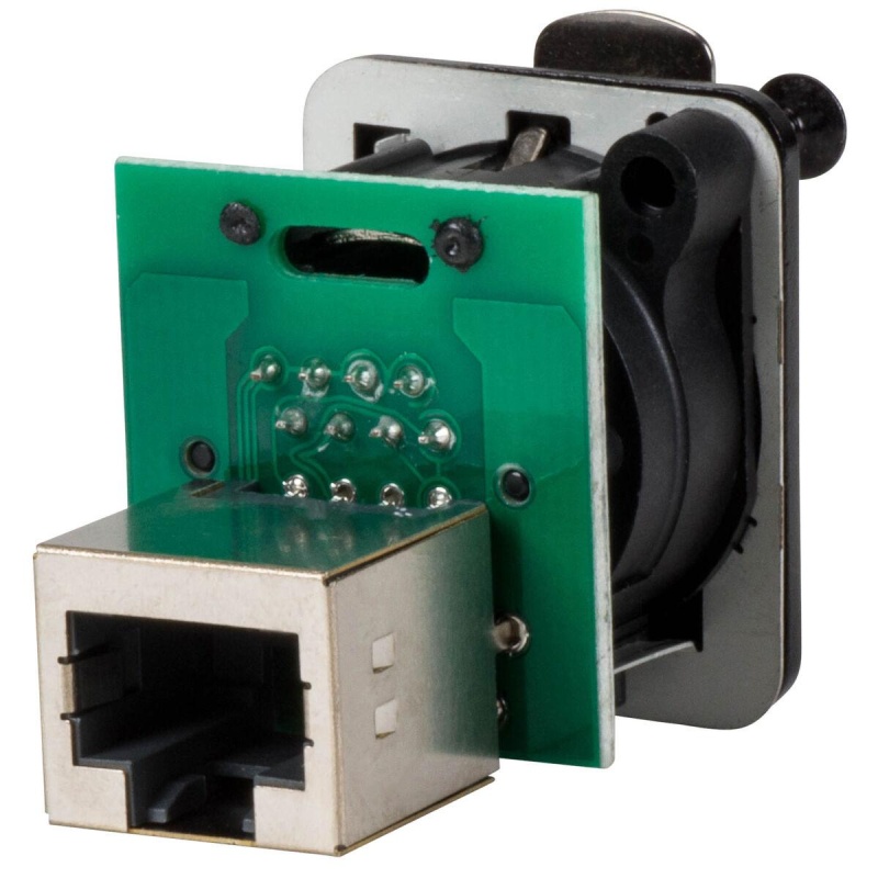 Neutrik Ne8fdp-B Ethercon D Series Panel Mount Connector Feedthrough Black