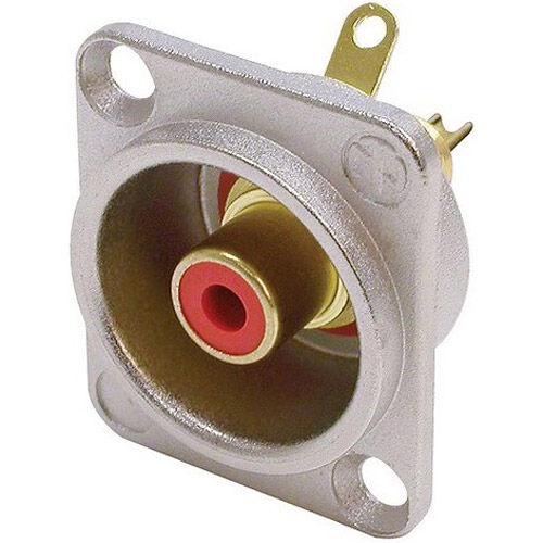 Neutrik Nf2d-2 Panel Mount Red Rca Jack Nickle