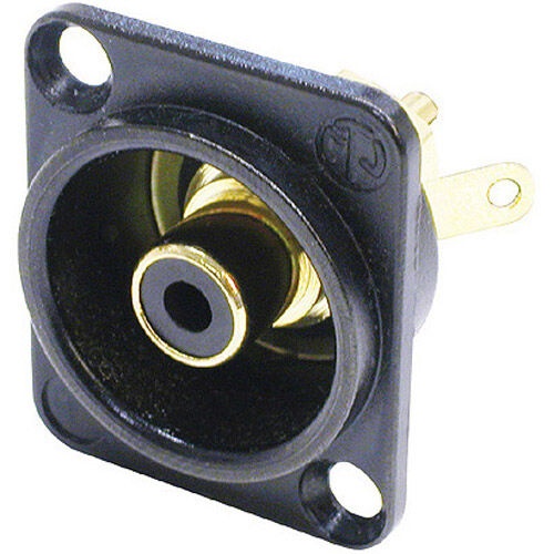 Neutrik Nf2d-B-0 Panel Mount Black Rca Jack Black