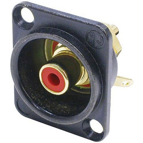 Neutrik Nf2d-B-2 Panel Mount Red Rca Jack Black