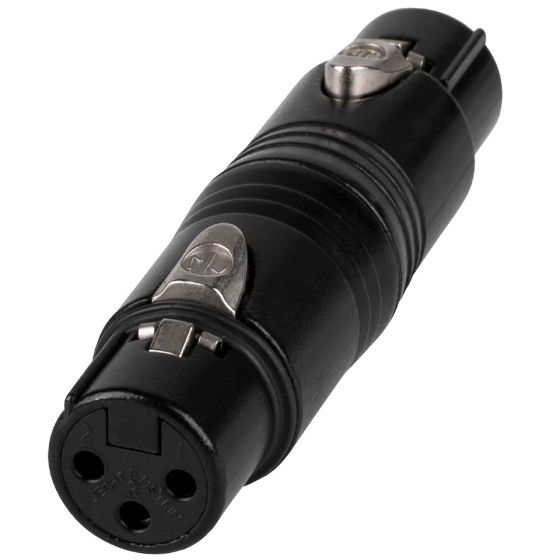 Neutrik Na3ff-B 3 Pin Xlr Female To Female Gender Changer Adapter Black
